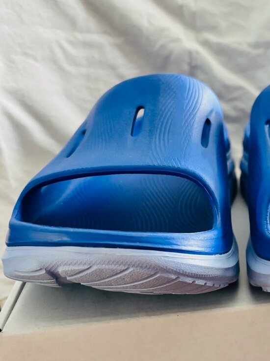 HOKA Ora Recovery Slide 3 Blue White Men\'s Size 12 Comfort Sandals main image 6